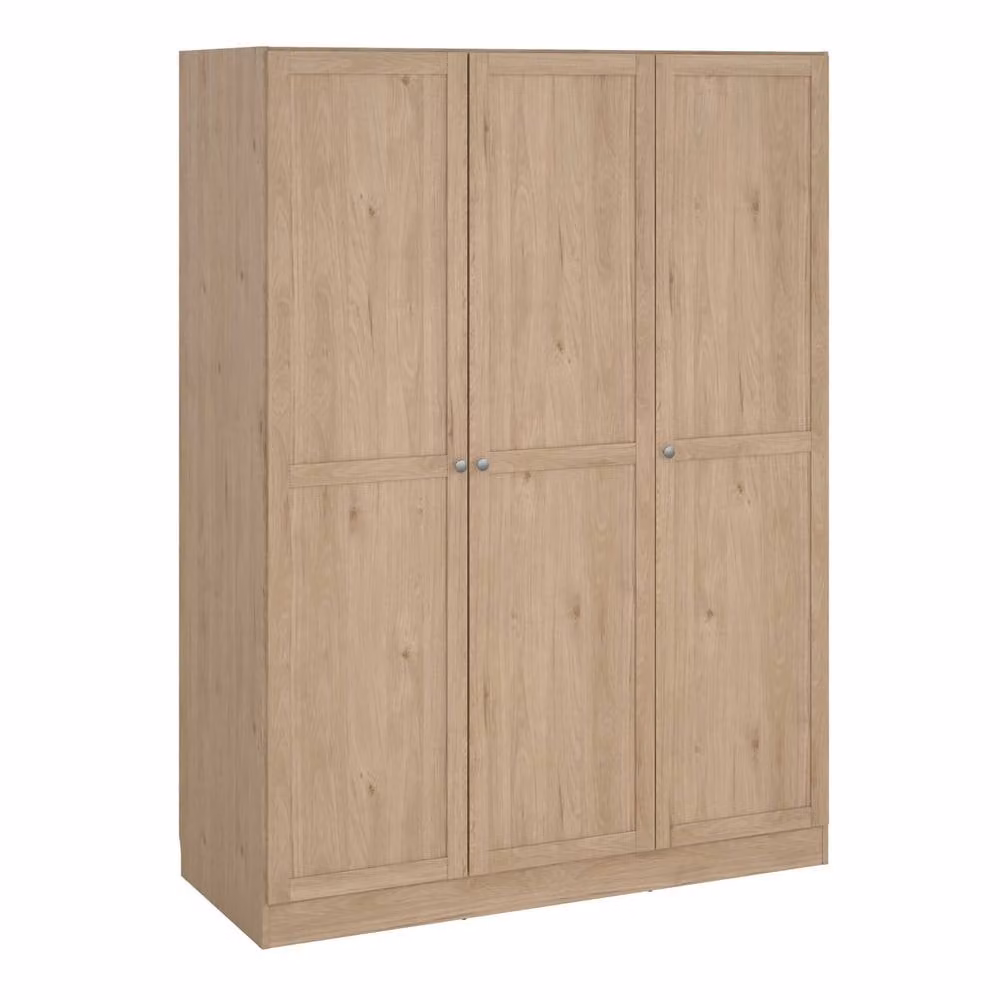 Wyld Haus Cherryfern 3 Door Wardrobe in Natural Oak, Brown – 2