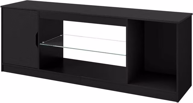 Levede Modern Black LED TV Stand with Glass Shelves and Remote Control, W: 145 cm, H: 52.5 cm, D: 40 cm – 9