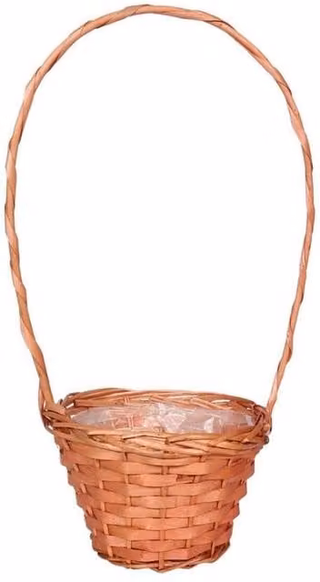 KDMD Golden Lily Hanging Rattan Flower Basket, 2 Pack, Brown