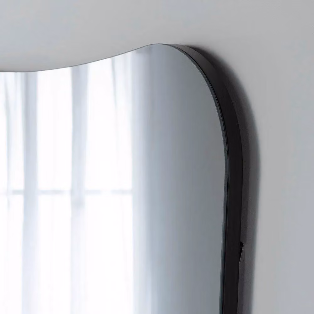 Yearn Mirrors Irregular Frameless Black Wall Mirror H 79 cm x W 56 cm – 2