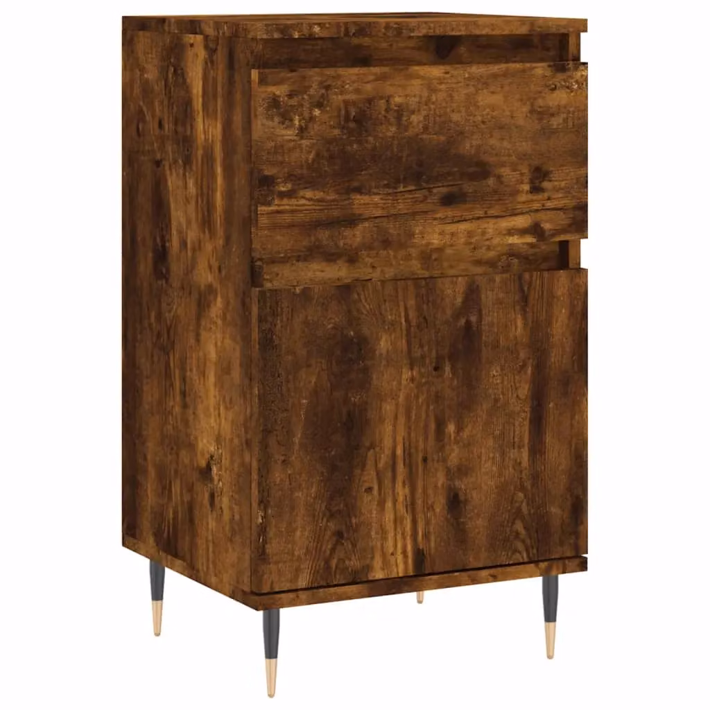 Berkfield Home Smoked Oak Sideboard in Brown, W/D/H: 40 x 35 x 70 cm – 2