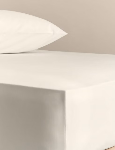 M&S Stay Cool Lyocell Rich Single Deep Fitted Sheet in Beige