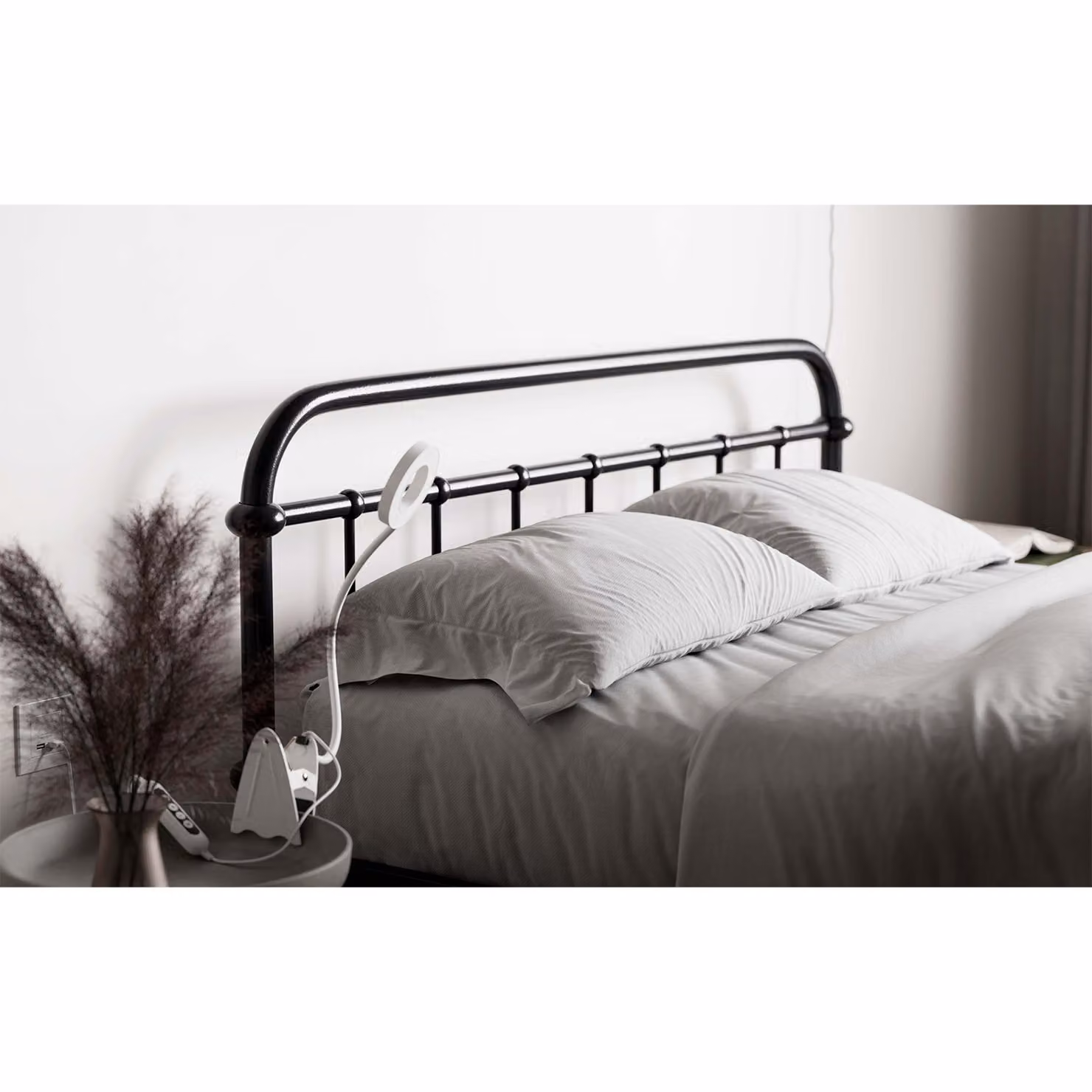 Flair Furnishings Compton Industrial Metal Bed in Black, W/D/H: 120 x 200 cm – 2