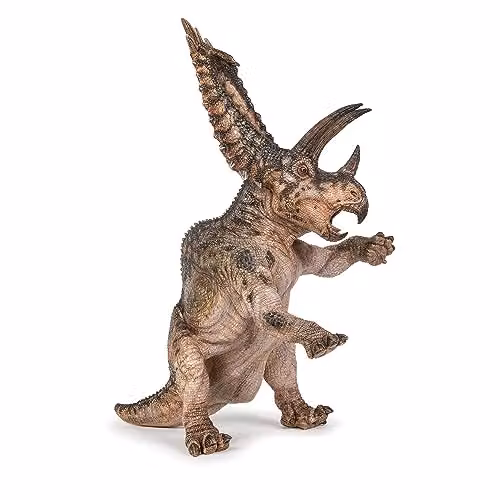 PAPO Pentaceratops Dinosaur Figure, Brown, Dinosaurs Collection