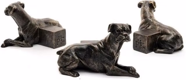 Jardinopia Boxer Dog Plant Pot Feet, Set of 3, Bronze, W11 x D8 x H7.5 cm – 1
