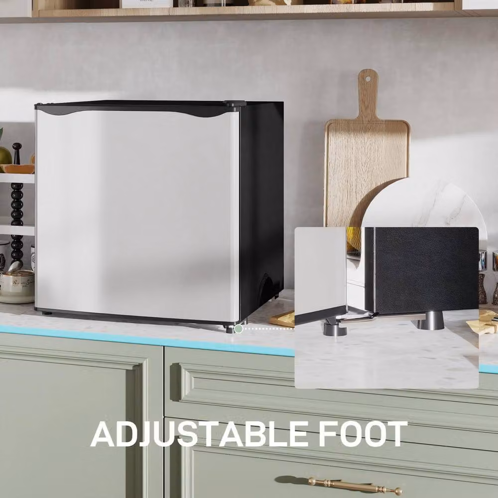 STILVORA 46L Mini Fridge with Chill Box and Reversible Door in Silver – 5