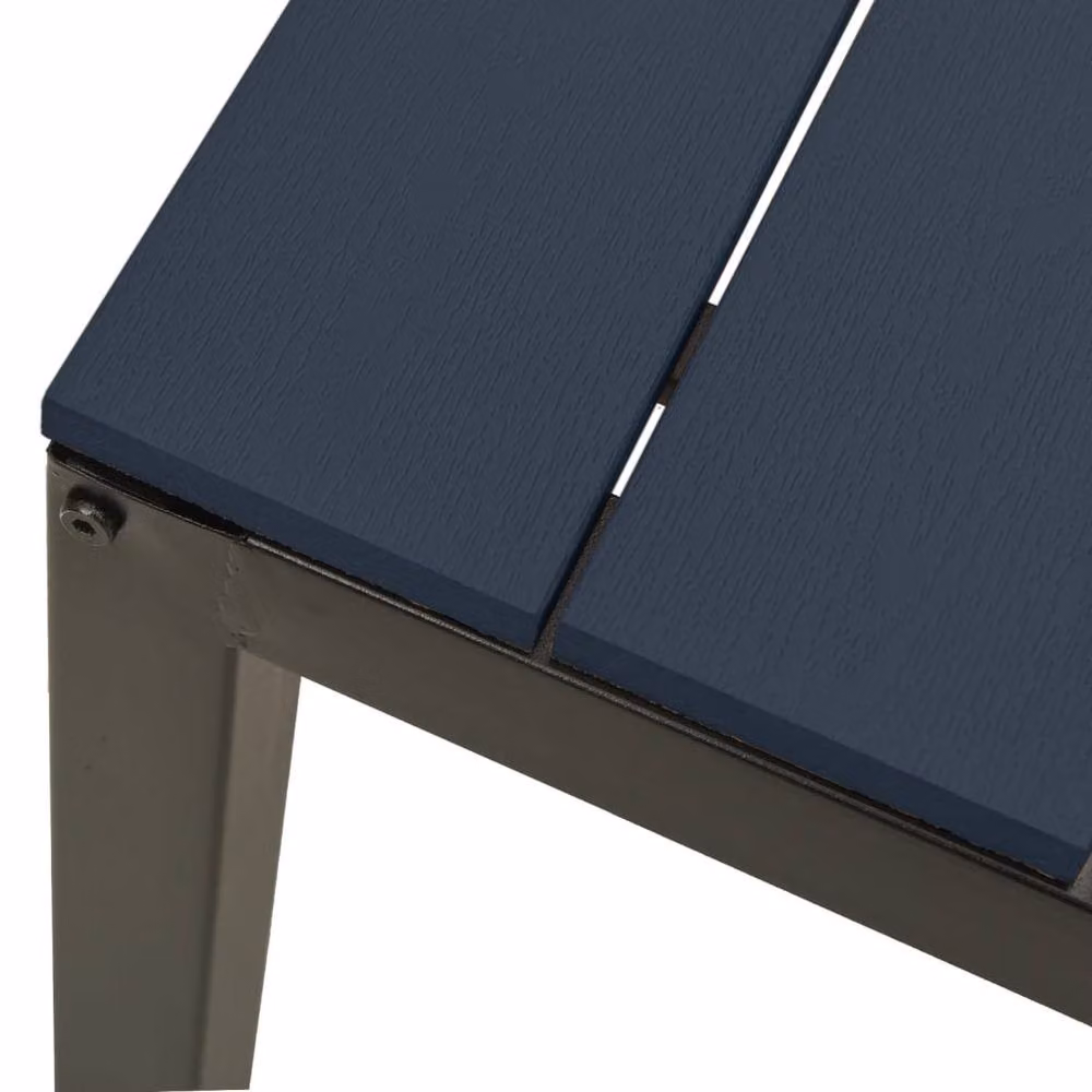 Berkfield Home Garden Bench in Black Steel and WPC, Width: 110 cm – 3