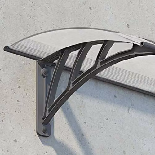 Palram Neo Door Awning Canopy Polycarbonate and Aluminium, Grey, W: 273 cm x D: 86 cm – 3