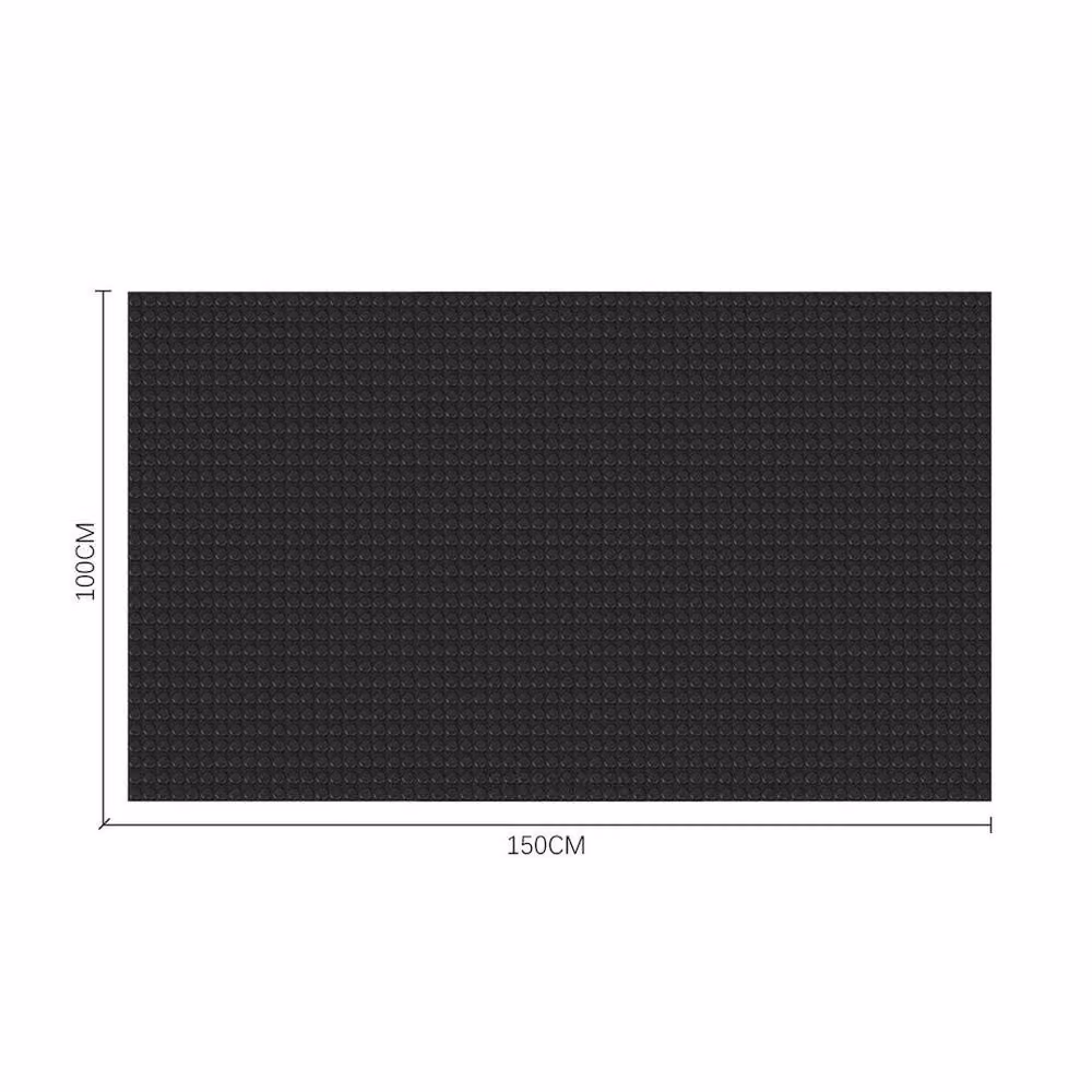EONLION Black Anti-Slip Rubber Garage Flooring Sheeting Matting Rolls, W: 100 cm x L: 150 cm – 2