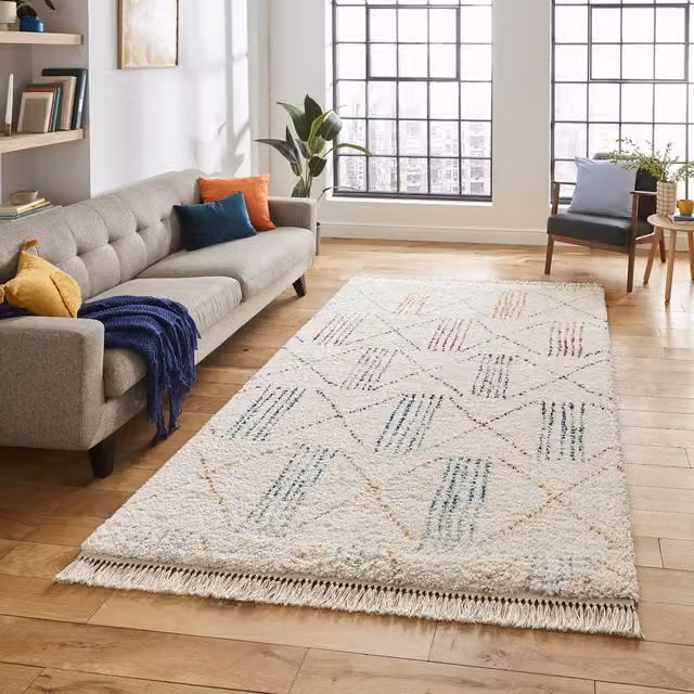 Terrys Boho Moroccan Rectangular Rug, Multicolour, W: 120 cm, D: 170 cm