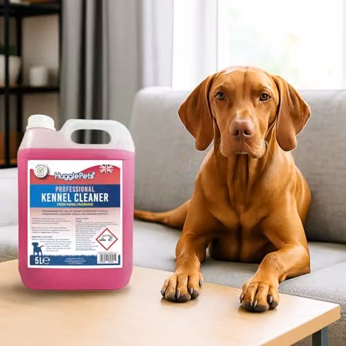 HugglePets Domestic Kennel Cleaner 5L Fresh Floral Fragrance Pink Pet-Safe Disinfectant and Deodoriser – 3