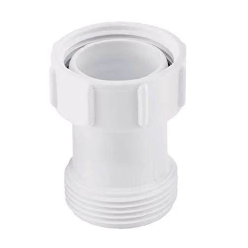 McAlpine T12A-2 White Plastic Female to Male Coupling 1.25 inch BSP