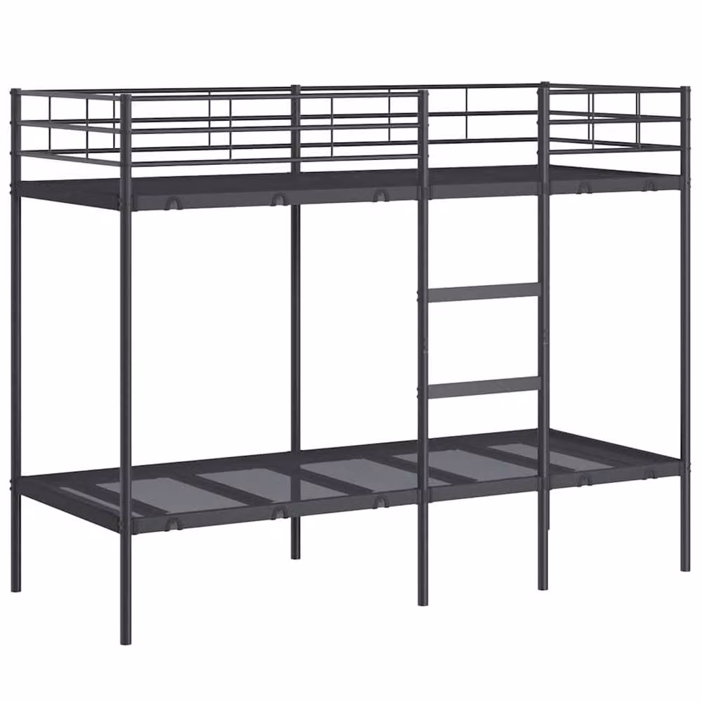Berkfield Home Breathable Metal Bunk Bed in Black, Small Single – 2