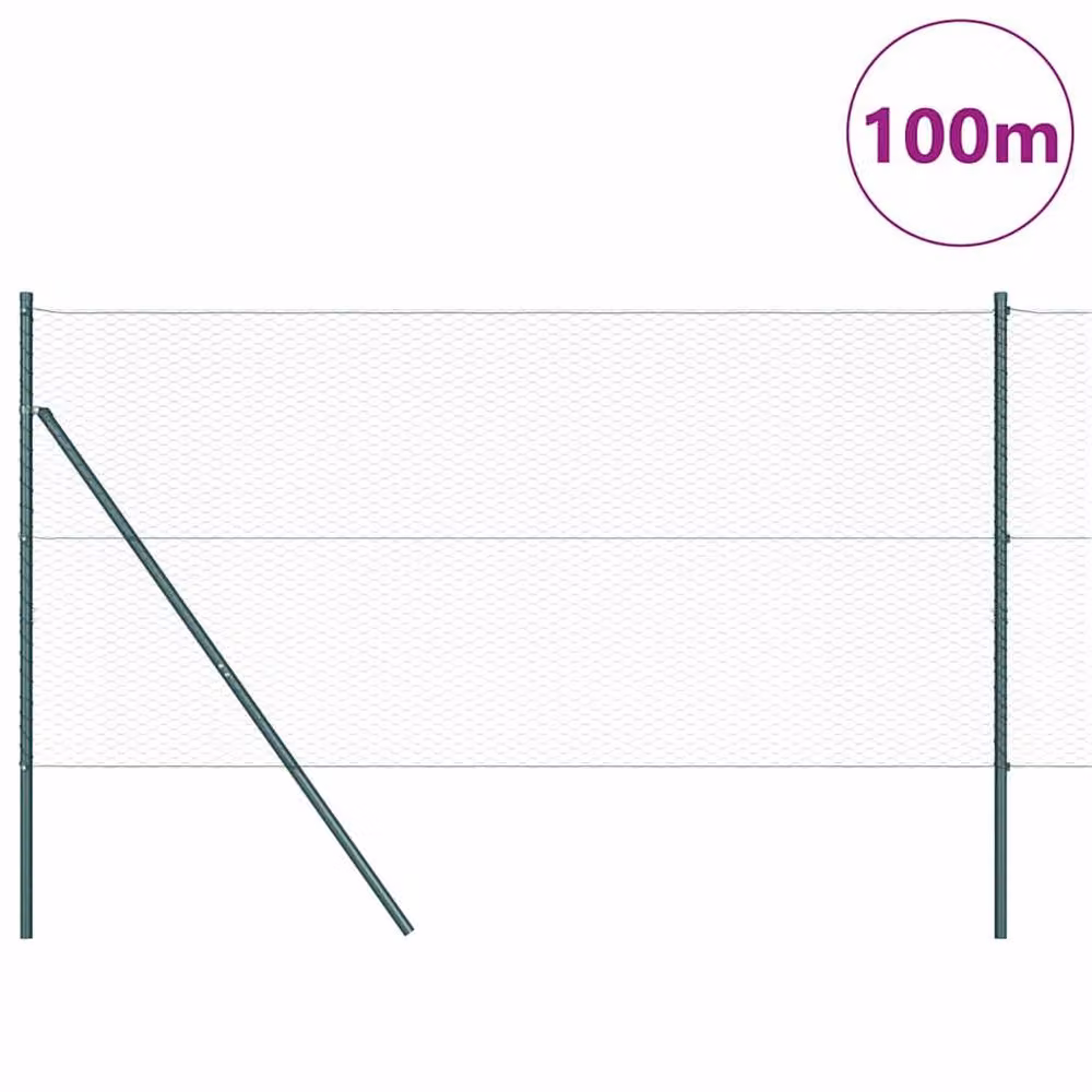 Berkfield Home Green Hexagon Steel Fence, 2 x 100 m – 2