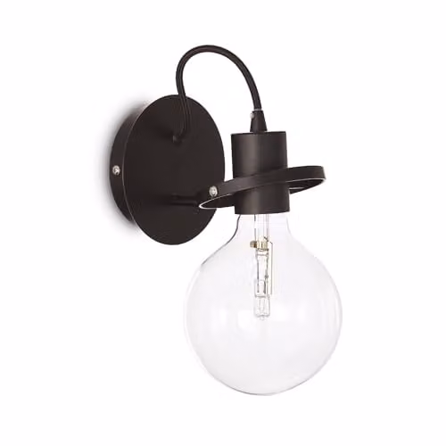 Netlighting Radio Adjustable Black Wall Light with E27 Socket
