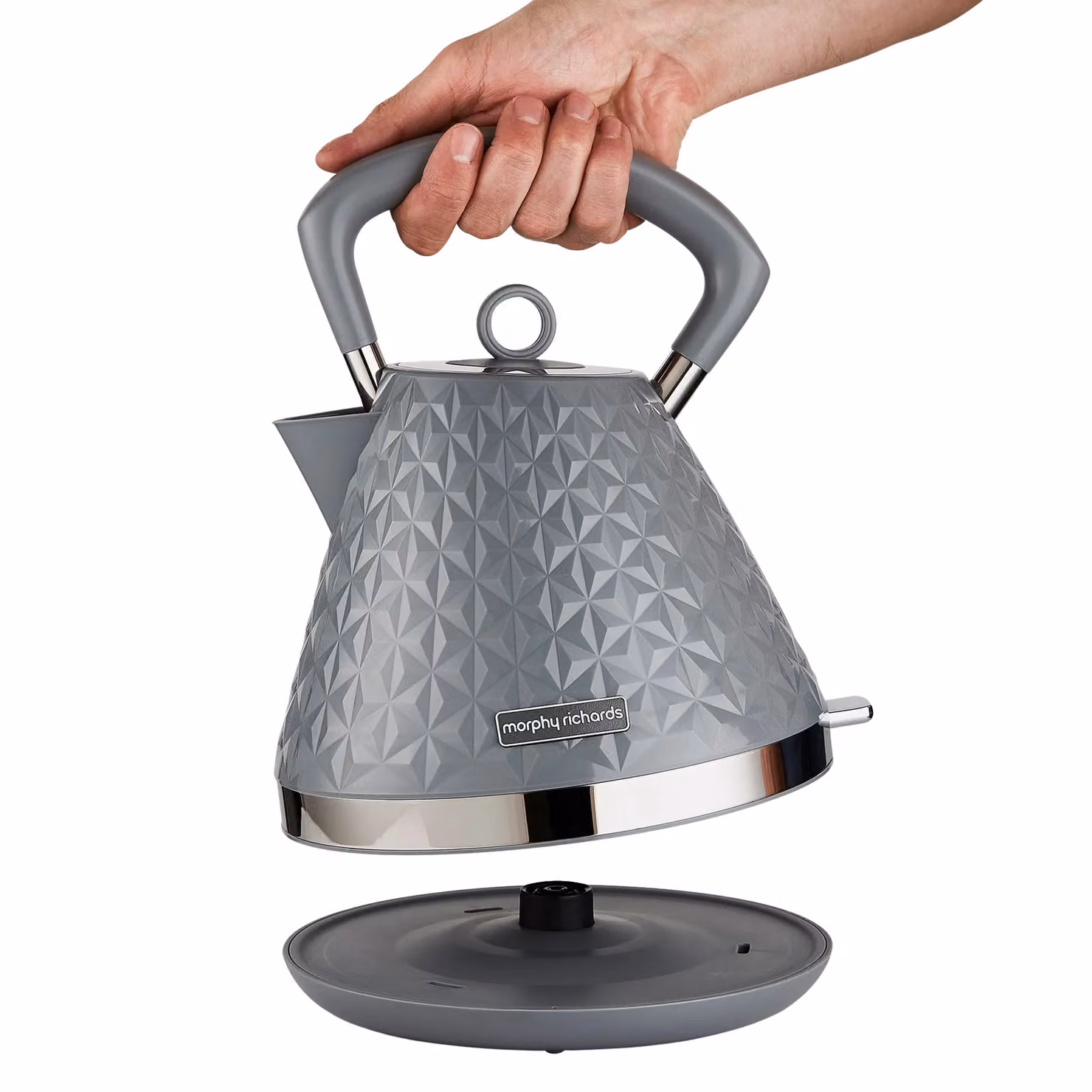 Morphy Richards Vector Pyramid Kettle, 1.5L, Grey – 2