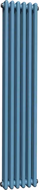 Lux Heat Vertical Column Radiator in Denim Blue, H 150 cm x W 29 cm