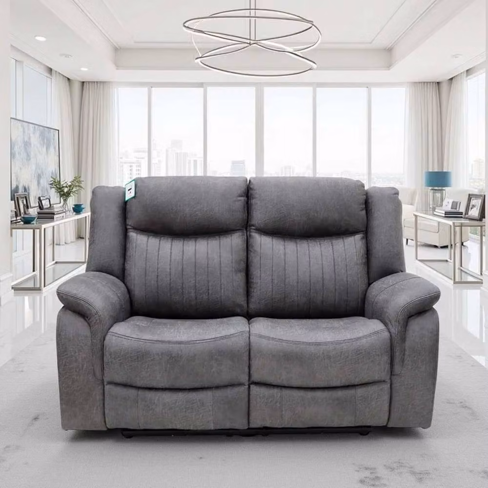 Furnishings For Less UK Lennox Grey Tech Fabric 2 Seater Sofa with USB and USB-C Charging – 4