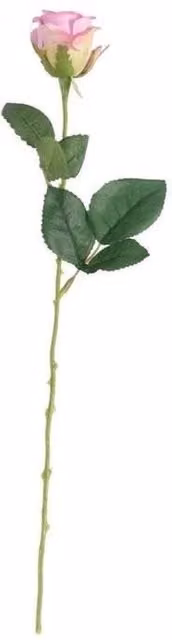 Kingsbury Gifts Artificial Silk Buckingham Rose Bud Stem in Purple and Pink, Height: 40 cm
