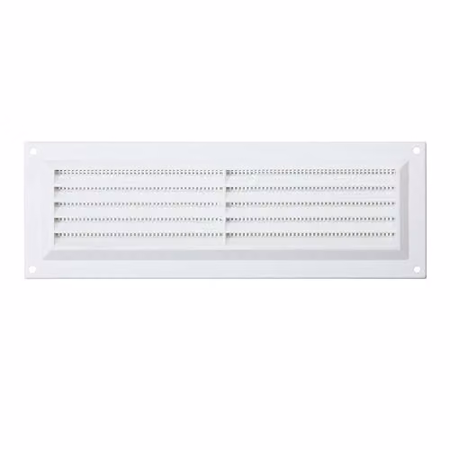 Map White Plastic Louvre Air Vent with Flyscreen
