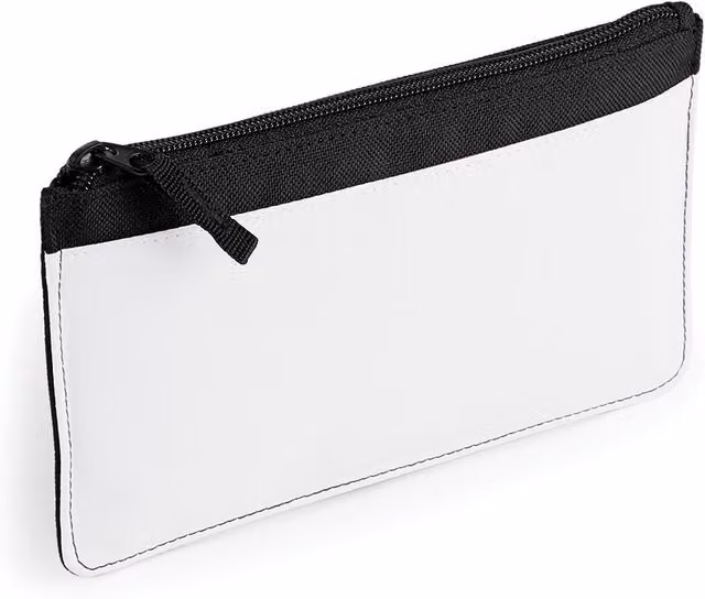 Bagbase Plain Sublimation Pencil Case Pack of 2 Black W: 21.0 cm, H: 12.0 cm, D: 12.0 cm