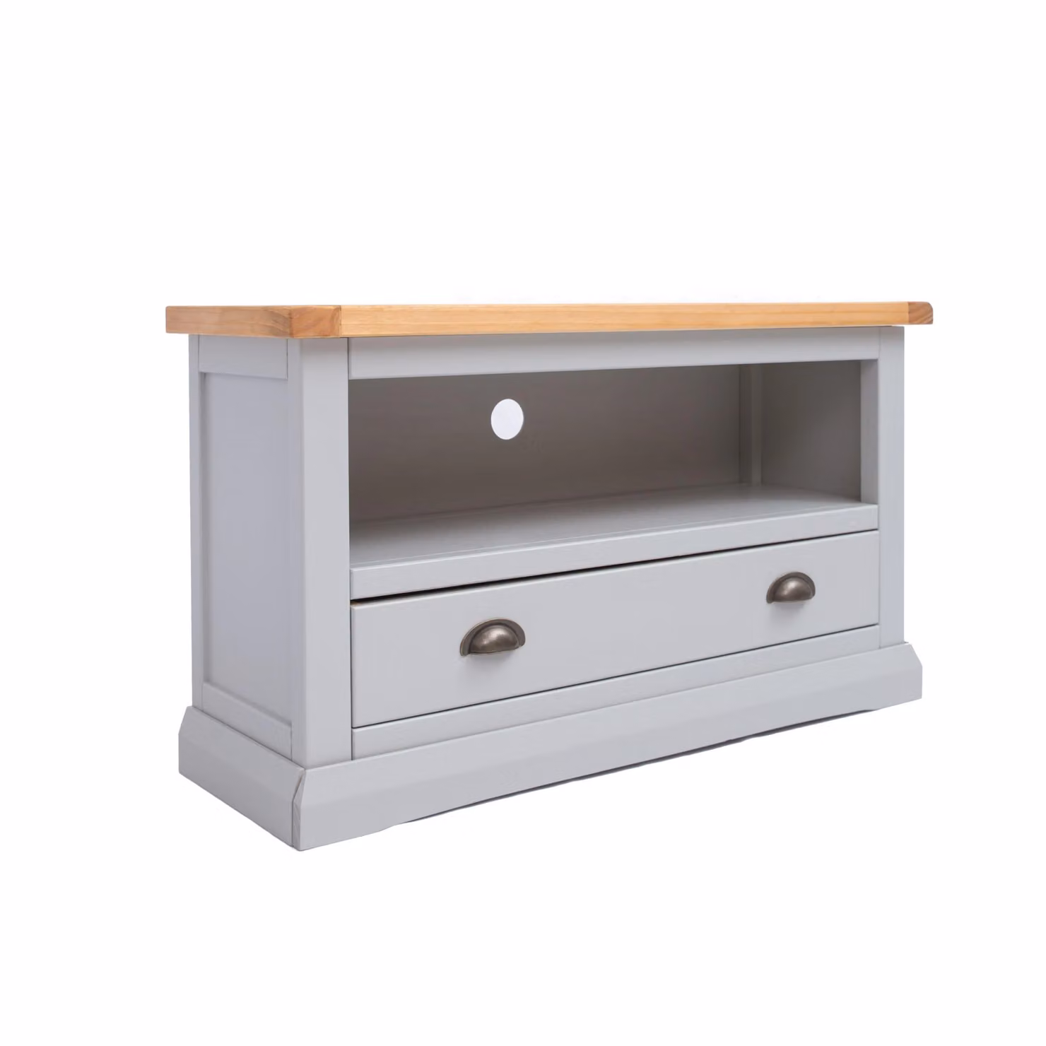 Cabinet Bits Loreo 1 Drawer TV Cabinet in Light Grey Wood – 2
