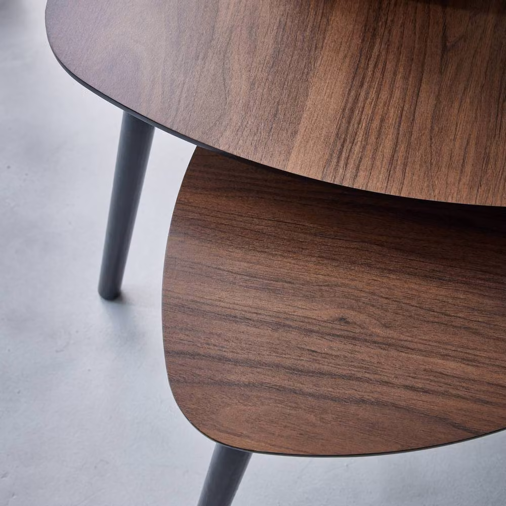 sweeek Scandinavian Nesting Tables in Dark Brown MDF – 3