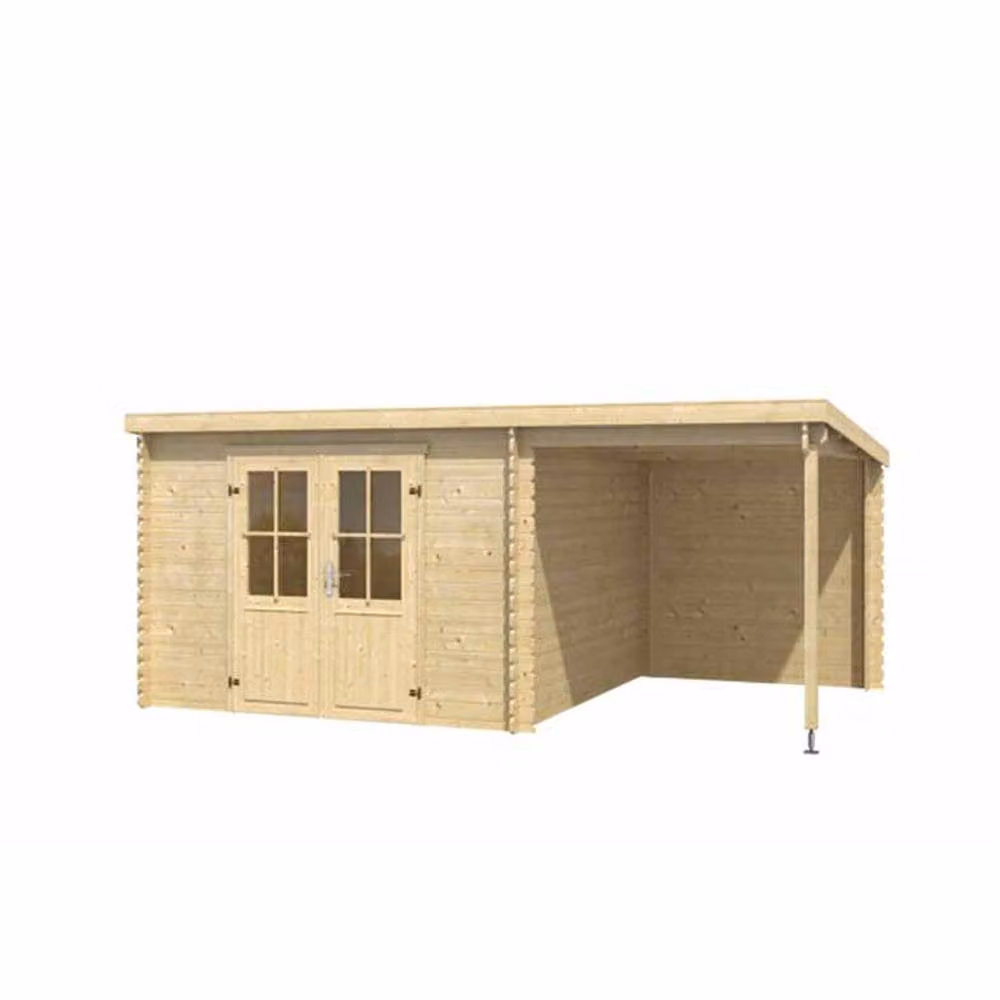 Lasita Maja Ltd Tampa Log Cabin Wooden Garden Room and Home Office in Brown, W: 319 cm, H: 210.9 cm, L: 501 cm – 2