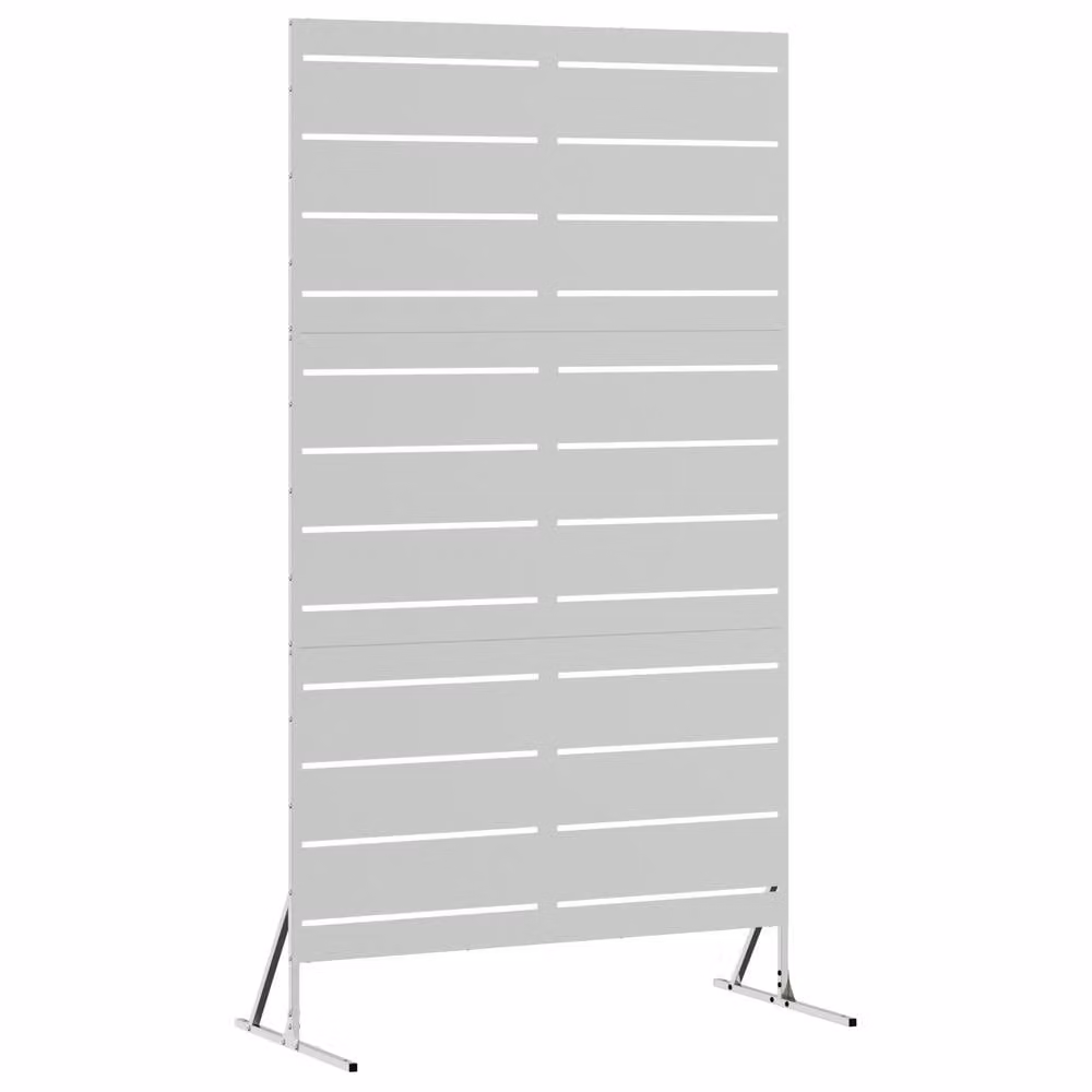 Berkfield Home Silver Galvanised Steel Privacy Screen, Height: 180 cm – 2