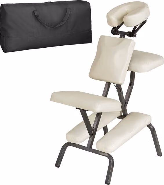 tectake Artificial Leather Massage Chair in Beige