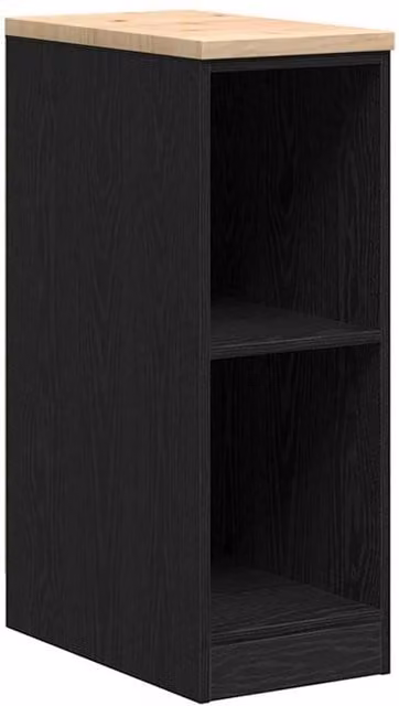 Berkfield Home Black Solid Wood Pine Garage Storage Cabinet with Hinged Doors and Internal Shelves, W/D/H: 30 x 51 x 85 cm – 1