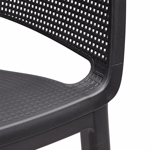 Keter Elisa Set of 6 Grey Outdoor Dining Chairs in Weatherproof Plastic – 5
