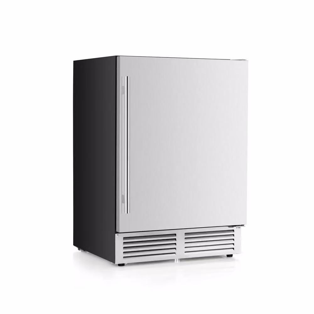 Costway 140L Beverage Fridge with 190 Can Capacity, Multicolour Under Counter Cooler with Compressor and LED Interior Light – 3