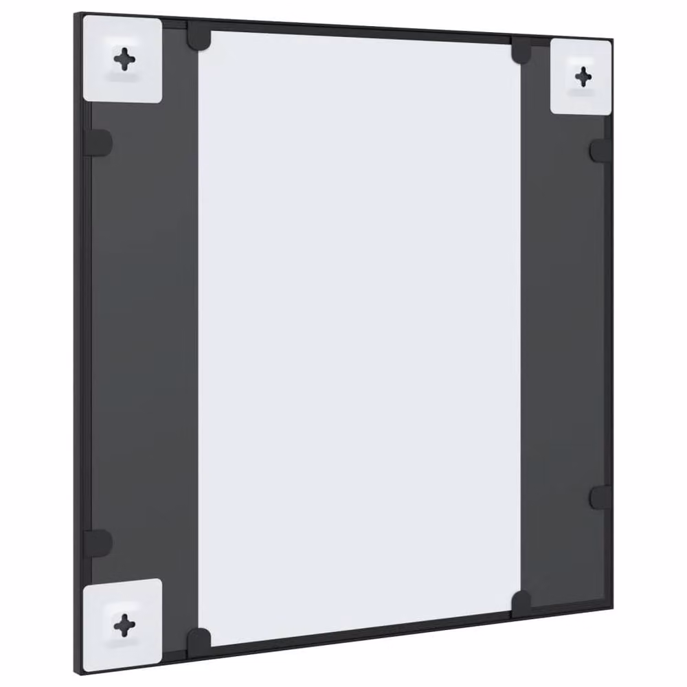 Berkfield Home Square Wall Mirror in Black, W 50 cm x H 50 cm – 3