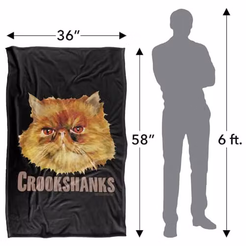 LOGOVISION Harry Potter Crookshanks Super Soft Fleece Throw Blanket, Multicolour, W: 91.44 cm x L: 147 cm – 4