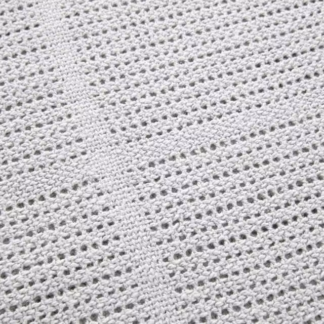 Clair De Lune Grey Cotton Baby Blanket