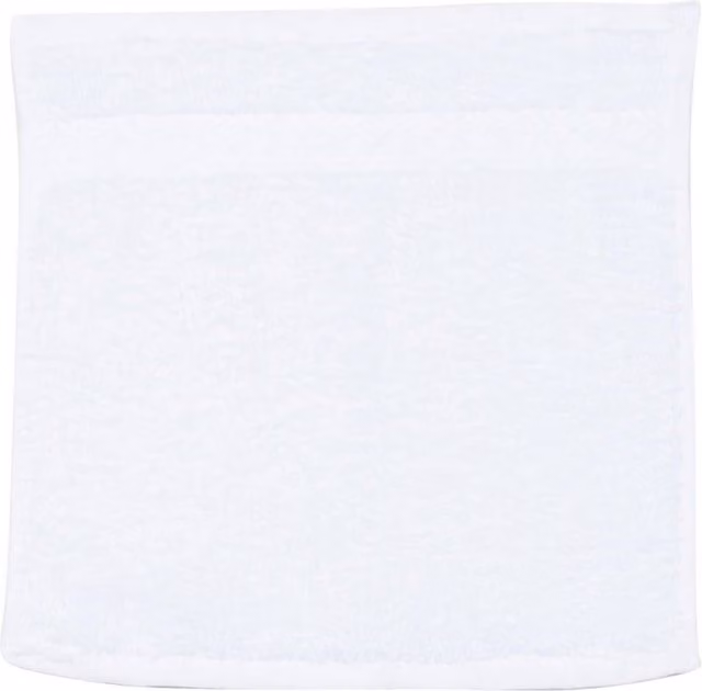Towel City Luxury White Cotton Face Towel with Border and Hanging Loop