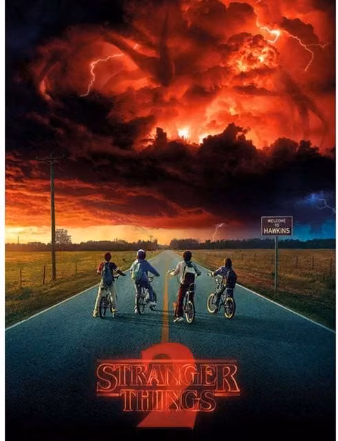 Stranger Things Mind Flayer Multicolour Canvas Wall Print