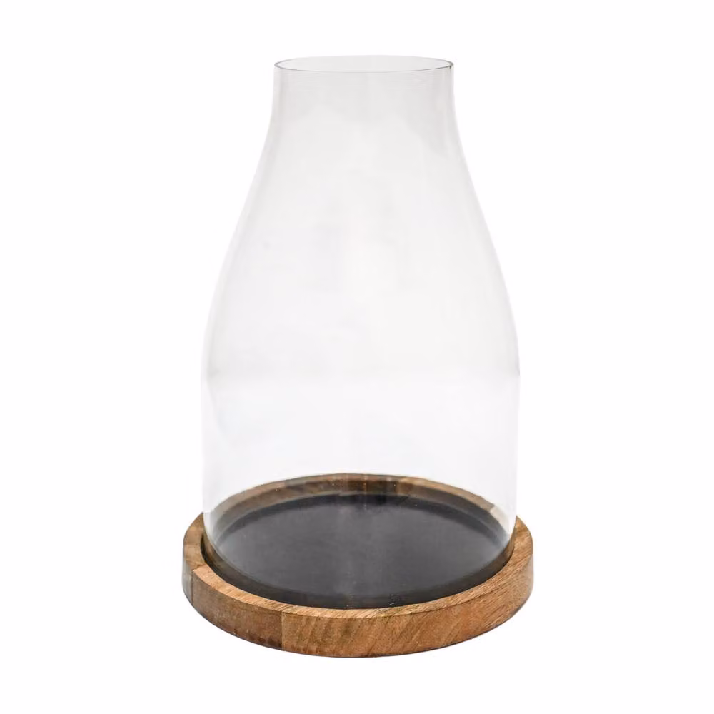 Ivyline Grace Hurricane Lantern in Clear Glass, H 23 cm x W 25 cm – 2