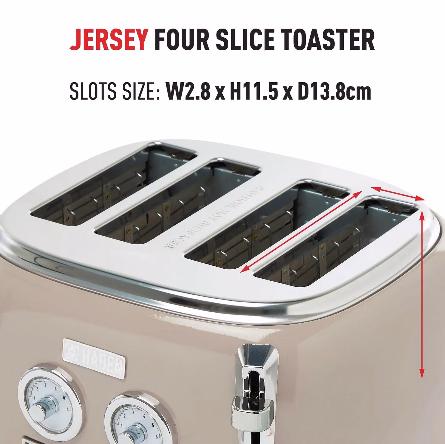 Haden Jersey 4 Slice Toaster in Beige – 3