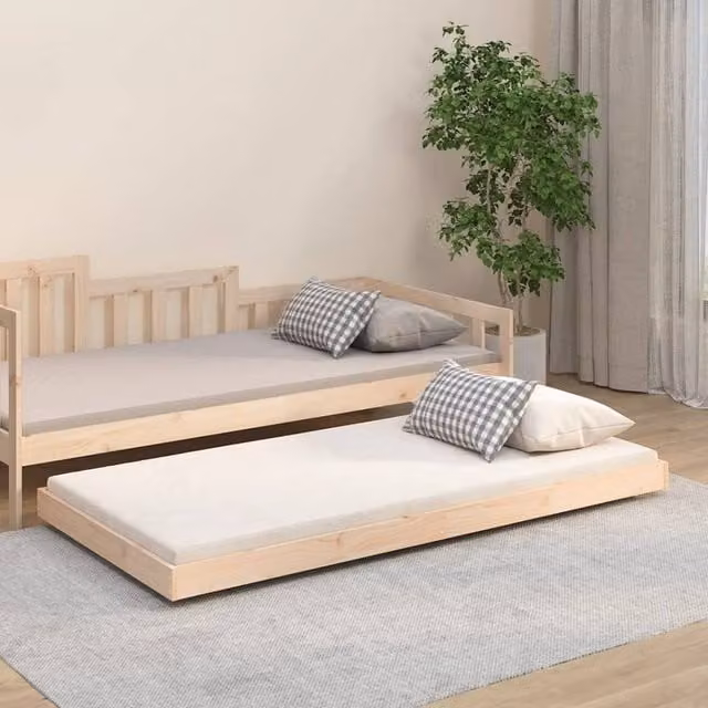 Berkfield Home Small Single Solid Wood Pine Bed Frame, Brown, W/D/H: 75 x 190 cm – 1