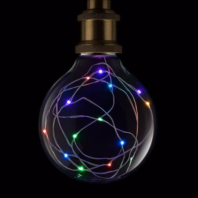 BELL Lighting E27 RGB LED Colour Changing Decorative Globe Fairy Light Bulb, Multicolour