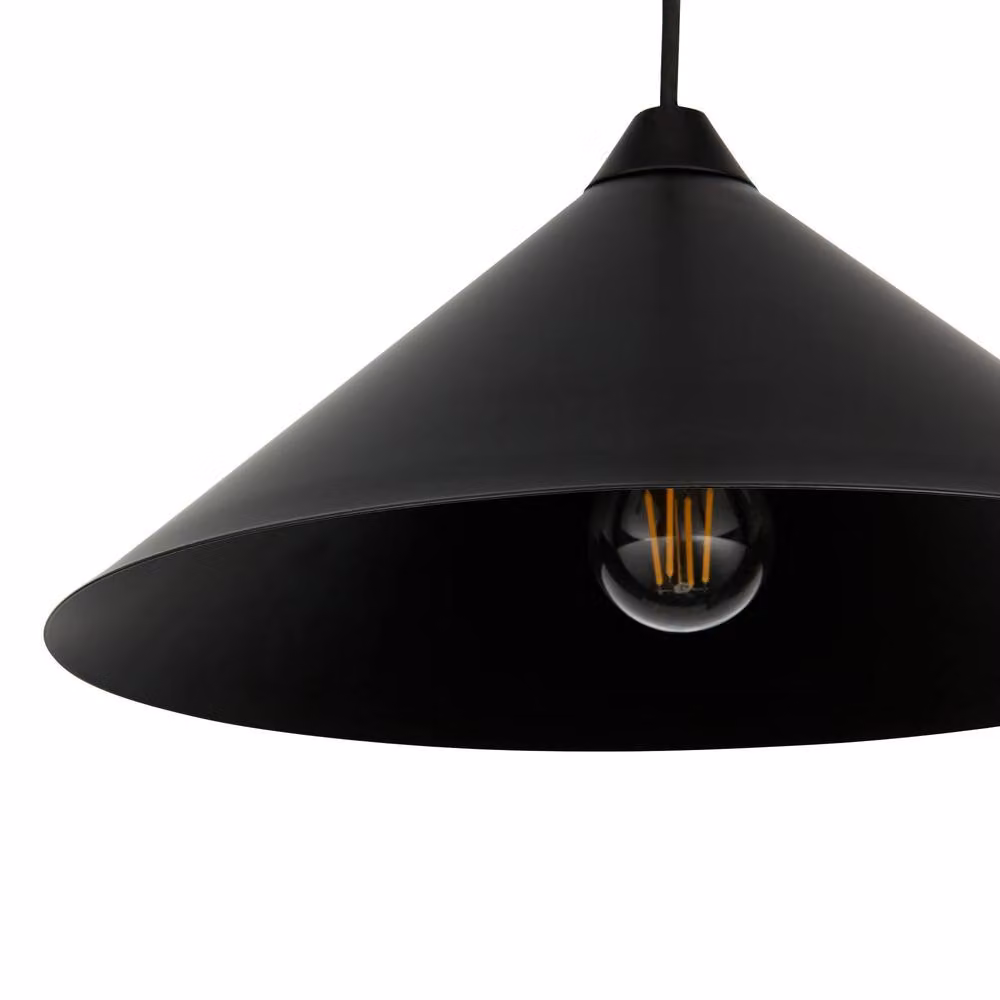 First Choice Lighting Fontana Set of 2 Black Metal Ceiling Pendant Lights, Diameter: 40 cm – 8