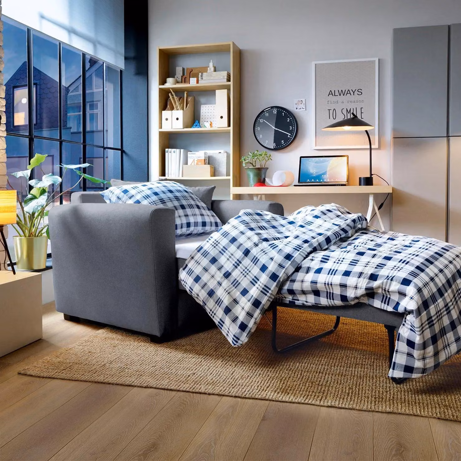 Abakus Direct Olly Single Velvet Sofa Bed in Dark Grey – 3