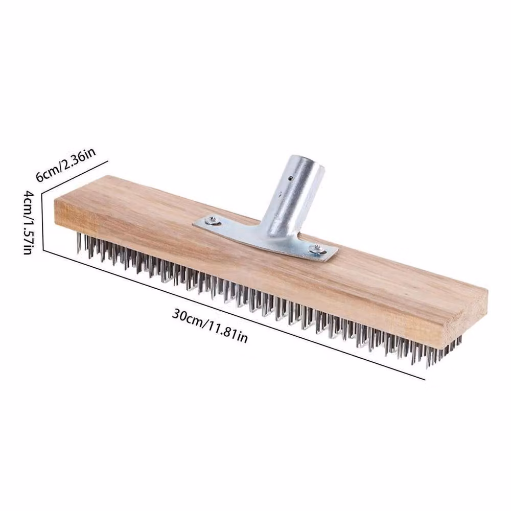 KORVIXA Brown Metal Wire Broom Brush, Length: 100 cm – 2
