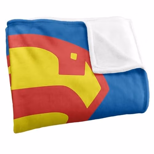 Warner Bros. Superman Shield 1948 Super Soft Silky Touch Fleece Throw Blanket, Multicolour, W: 91.44 cm x D: 147 cm – 2