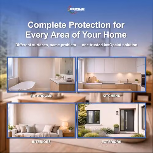 Thermilate Technologies Mould Resistant Kitchen and Bathroom Insulating Paint, Ultra White, 5L – 5