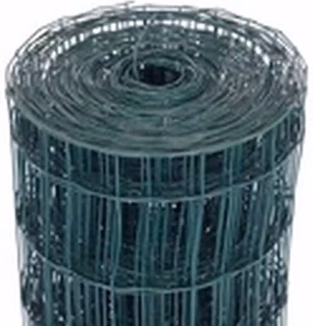 EONLION Green PVC Coated Galvanised Steel Single-Bar Garden Fencing Mesh