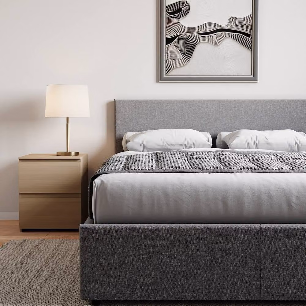 HD Designs Veronica King Size Ottoman Bed in Dark Grey Velvet Fabric, W/D/H: 180 x 200 cm – 3