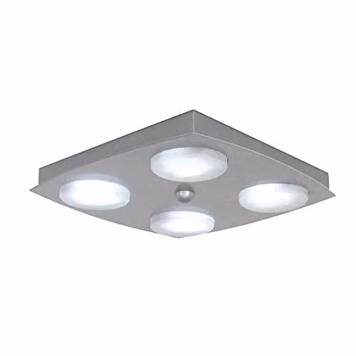 Netlighting Kyoto 4 Light Flush Ceiling Light in Grey Aluminium